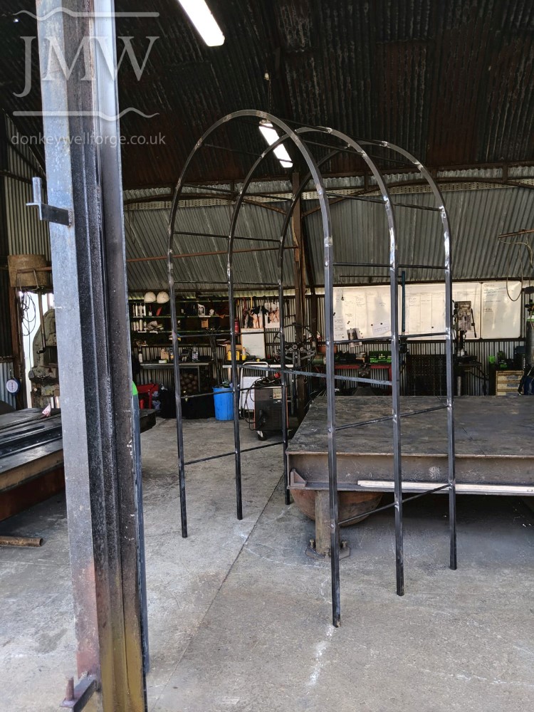 making-garden-arch-metalwork-forge-riveted