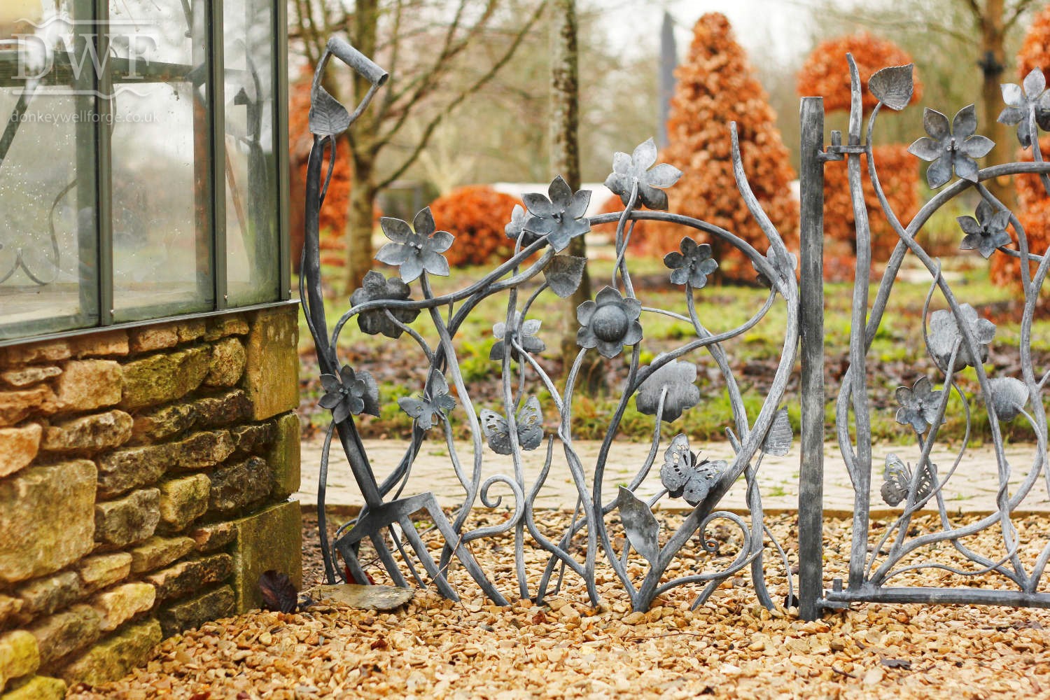 forged-artistic-floral-railings-gate-ironwork-patinated-donkeywell-forge