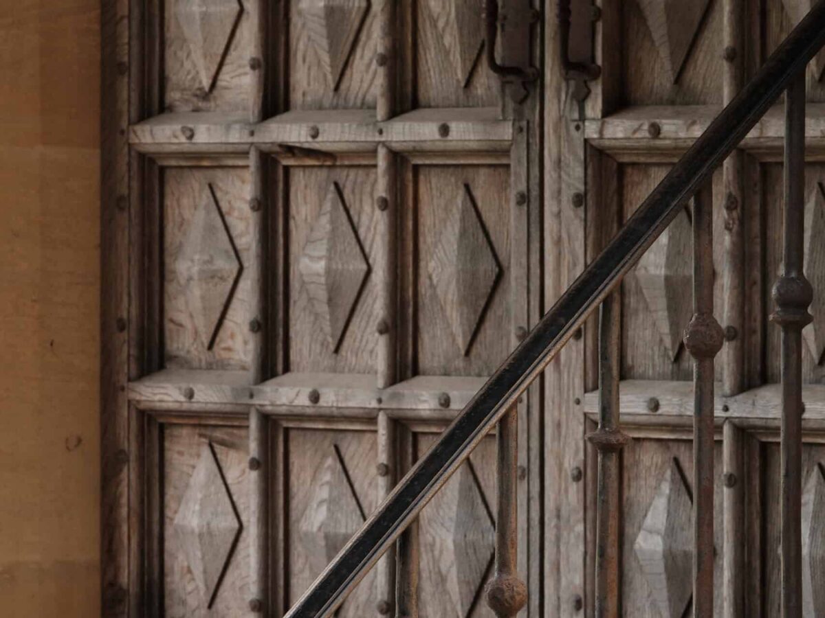 Rustic Wrought Iron Handrail Heavily Textured